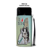 Border Collie Dog Print Wallet Case-Free Shipping-NH State