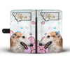 Borzoi Dog Print Wallet Case-Free Shipping-MT State