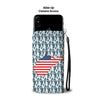 Cute Boston Terrier Dog Pattern Print Wallet Case-Free Shipping-WV State
