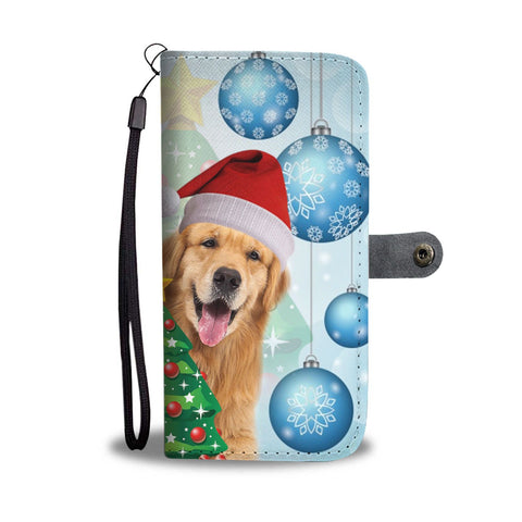 Golden Retriever Christmas Print Wallet Case-Free Shipping