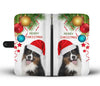 Cute Australian Shepherd Christmas Print Wallet Case-Free Shipping