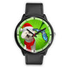 Lovely Bichon Frise On Christmas Florida Wrist Watch-Free Shipping