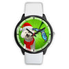Lovely Bichon Frise On Christmas Florida Wrist Watch-Free Shipping