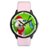 Lovely Bichon Frise On Christmas Florida Wrist Watch-Free Shipping