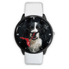 Border Collie On Christmas Florida Wrist Watch-Free Shipping