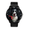 Border Collie On Christmas Florida Wrist Watch-Free Shipping