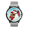 Icelandic Sheepdog On Christmas Florida Wrist Watch-Free Shipping