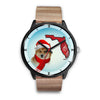 Icelandic Sheepdog On Christmas Florida Wrist Watch-Free Shipping