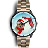 Icelandic Sheepdog On Christmas Florida Wrist Watch-Free Shipping