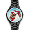 Icelandic Sheepdog On Christmas Florida Wrist Watch-Free Shipping