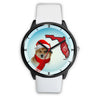 Icelandic Sheepdog On Christmas Florida Wrist Watch-Free Shipping