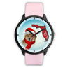 Icelandic Sheepdog On Christmas Florida Wrist Watch-Free Shipping
