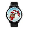 Icelandic Sheepdog On Christmas Florida Wrist Watch-Free Shipping