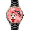 Cute Jack Russell Terrier On Christmas Florida Wrist Watch-Free Shipping