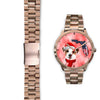 Cute Jack Russell Terrier On Christmas Florida Wrist Watch-Free Shipping