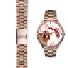 Sussex Spaniel On Christmas Florida Golden Wrist Watch-Free Shipping