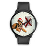 Airedale Terrier On Christmas Alabama Wrist Watch-Free Shipping