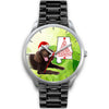 American Water Spaniel On Christmas Alabama Wrist Watch-Free Shipping