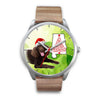 American Water Spaniel On Christmas Alabama Wrist Watch-Free Shipping
