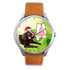 American Water Spaniel On Christmas Alabama Wrist Watch-Free Shipping