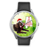 American Water Spaniel On Christmas Alabama Wrist Watch-Free Shipping
