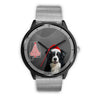 Border Collie On Christmas Alabama Wrist Watch-Free Shipping