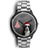 Border Collie On Christmas Alabama Wrist Watch-Free Shipping