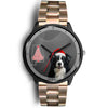 Border Collie On Christmas Alabama Wrist Watch-Free Shipping