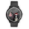 Border Collie On Christmas Alabama Wrist Watch-Free Shipping