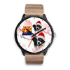 Cute Border Collie On Christmas Arizona Wrist Watch-Free Shipping