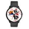 Cute Border Collie On Christmas Arizona Wrist Watch-Free Shipping