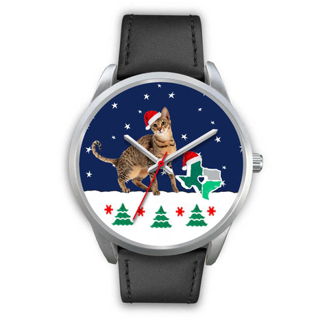 Savannah cat Texas Christmas Special Wrist Watch-Free Shipping