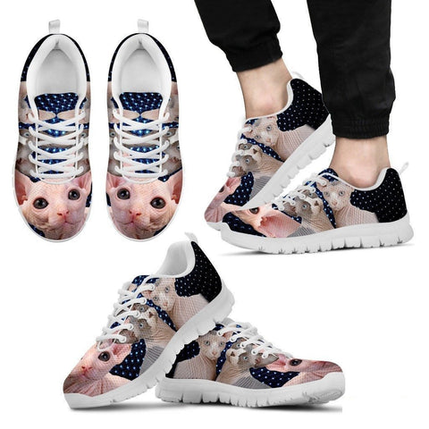 Sphynx Cat Print Running Shoes For Men-Free Shipping-Paww-Printz-Merchandise