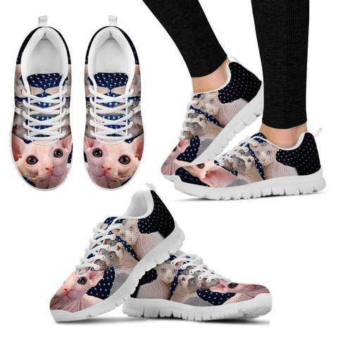 Sphynx Cat Print Running Shoes For Women-Free Shipping-Paww-Printz-Merchandise