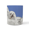 Maltese Dog Rushmore Mount Print 360 White Mug