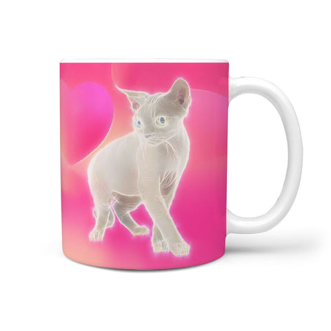 Devon Rex Cat Print 360 White Mug