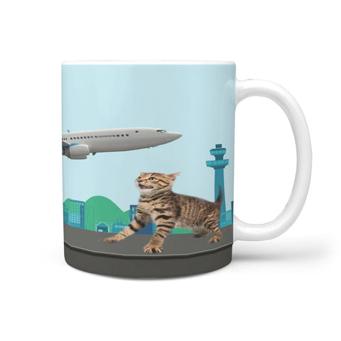 Cute Happy Cats Print 360 White Mug
