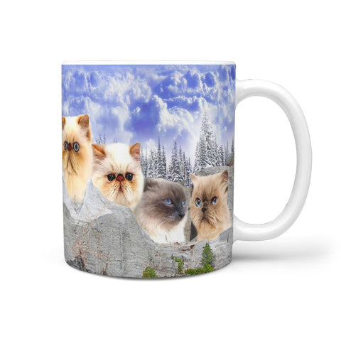 Himalayan Cat On Mount Rushmore Print 360 Mug
