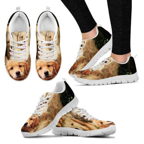 Golden Retriever Print Running Shoe Women- Free Shipping-Paww-Printz-Merchandise