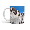Saint Bernard Dog Mount Rushmore Print 360 White Mug