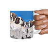 Saint Bernard Dog Mount Rushmore Print 360 White Mug