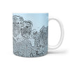 Brussels Griffon Mount Rushmore Print 360 White Mug