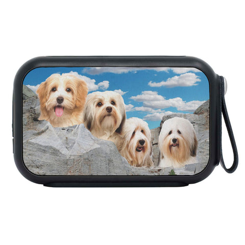 Havanese Dog On Mount Rushmore Print Bluetooth Speaker
