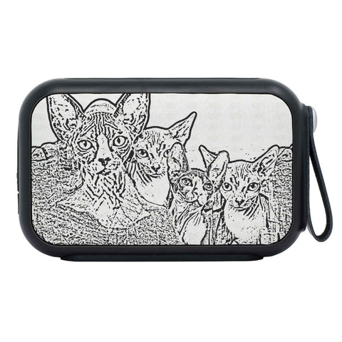 Sphynx cat Mount Rushmore Print Bluetooth Speaker