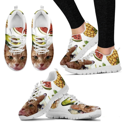 Susan Elizabeth 'Smiley Cat' Running Shoes For Women-3D Print-Free Shipping-Paww-Printz-Merchandise