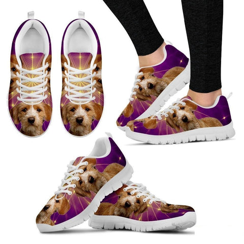 Basset Fauve de Bretagne Dog (White/Black) Running Shoes For Women-Free Shipping-Paww-Printz-Merchandise
