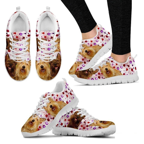 Berger Picard Dog (White/Black) Running Shoes For Women-Free Shipping-Paww-Printz-Merchandise