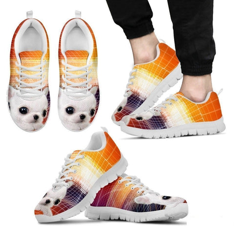 White Chihuahua Dog-Running Shoes For Men-Free Shipping-Paww-Printz-Merchandise