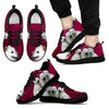 Hokkaido Dog Print (Black/White) Running Shoes For Men-Free Shipping Limited Edition-Paww-Printz-Merchandise