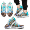 Pixie-Bob Cat Print(White/Black) Running Shoes For Men-Free Shipping-Paww-Printz-Merchandise